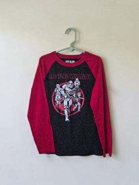 Star Wars Raglan Tee - Black & Red Stormtrooper Graphic